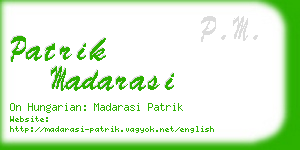 patrik madarasi business card